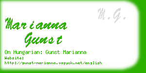 marianna gunst business card